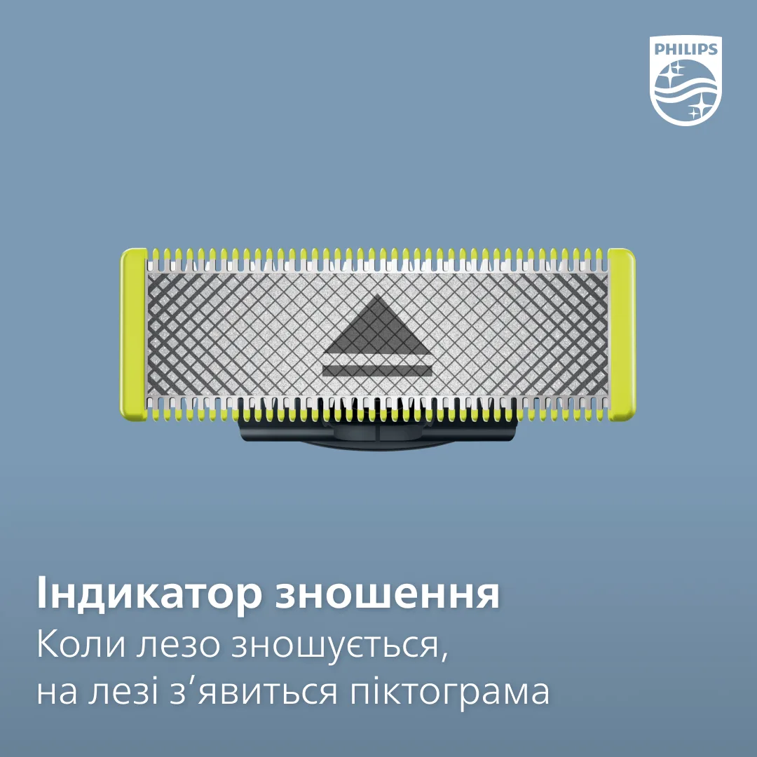 Змінне лезо Philips OneBlade 2 шт для гоління та стрижки чорне