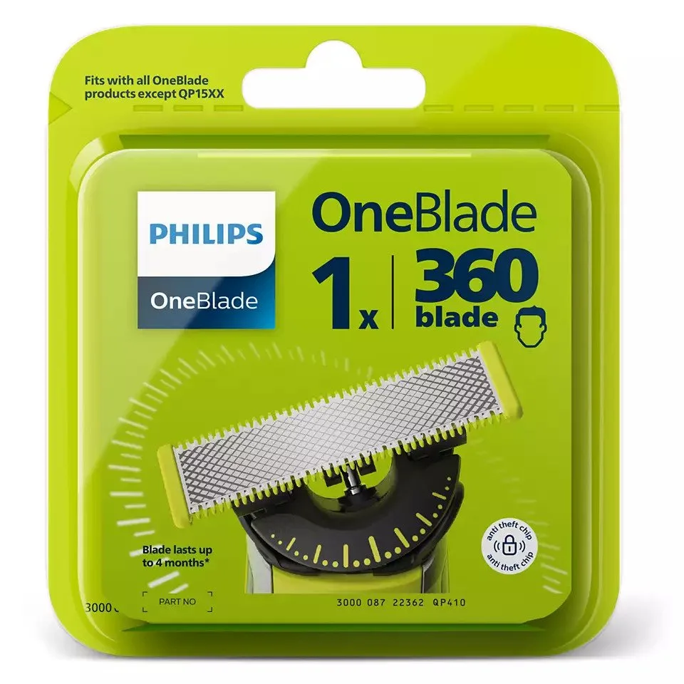 Змінне лезо Philips OneBlade 2 шт для гоління та стрижки чорне