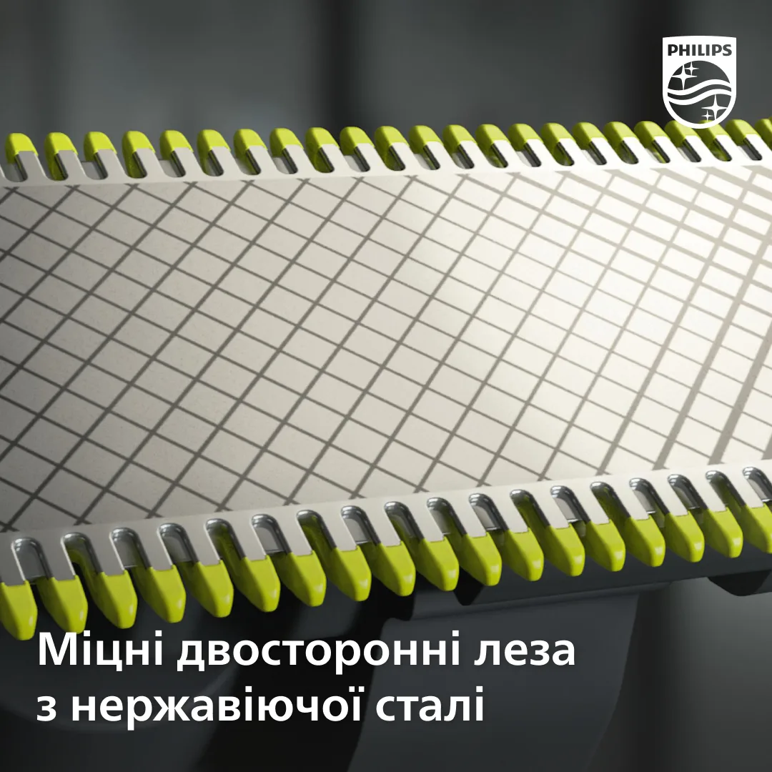 Змінне лезо Philips OneBlade 2 шт для гоління та стрижки чорне