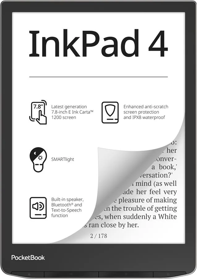 Електронна книга PocketBook E Ink Carta 7.8 дюймів Сріблястий Stardust
