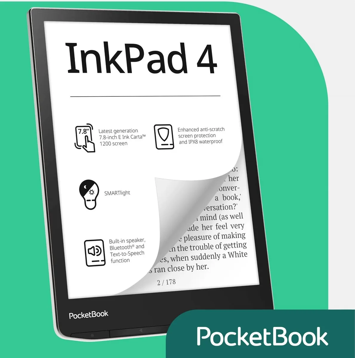 Електронна книга PocketBook E Ink Carta 7.8 дюймів Сріблястий Stardust