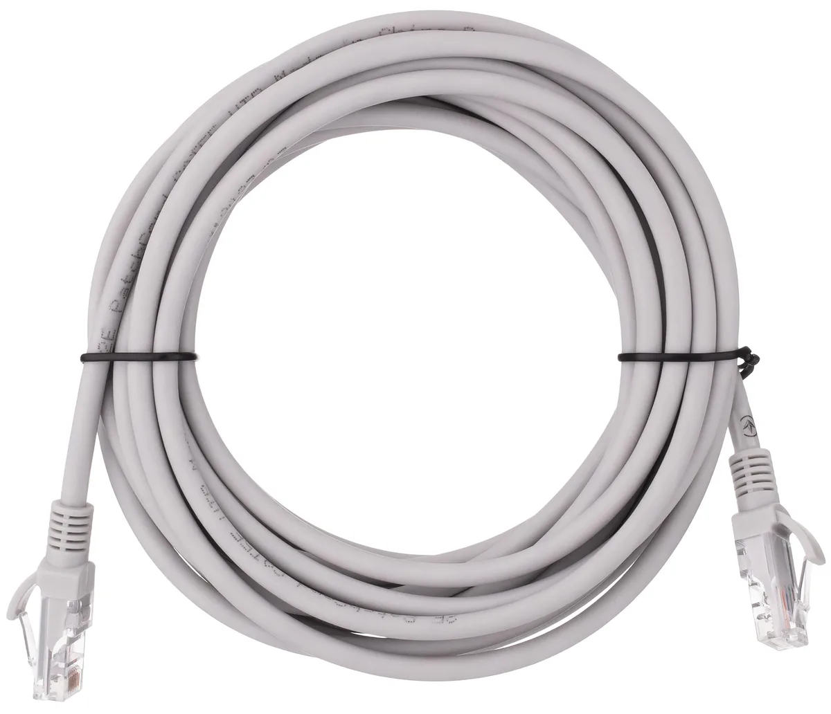 Патч-корд 2E САТ 5e, UTP, 5м, 26AWG, RJ45, 7/0.16, Cu, LSZH, сірий