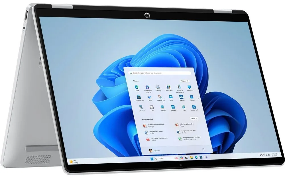 Ноутбук HP OmniBook 5 Flip x360 14" WUXGA IPS Touch, Intel 5-120U, 16GB, F1TB, UMA, Win11, сріблястий