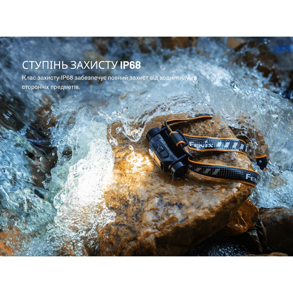 Налобный фонарь Fenix алюминий 88х45х45 мм белый красный