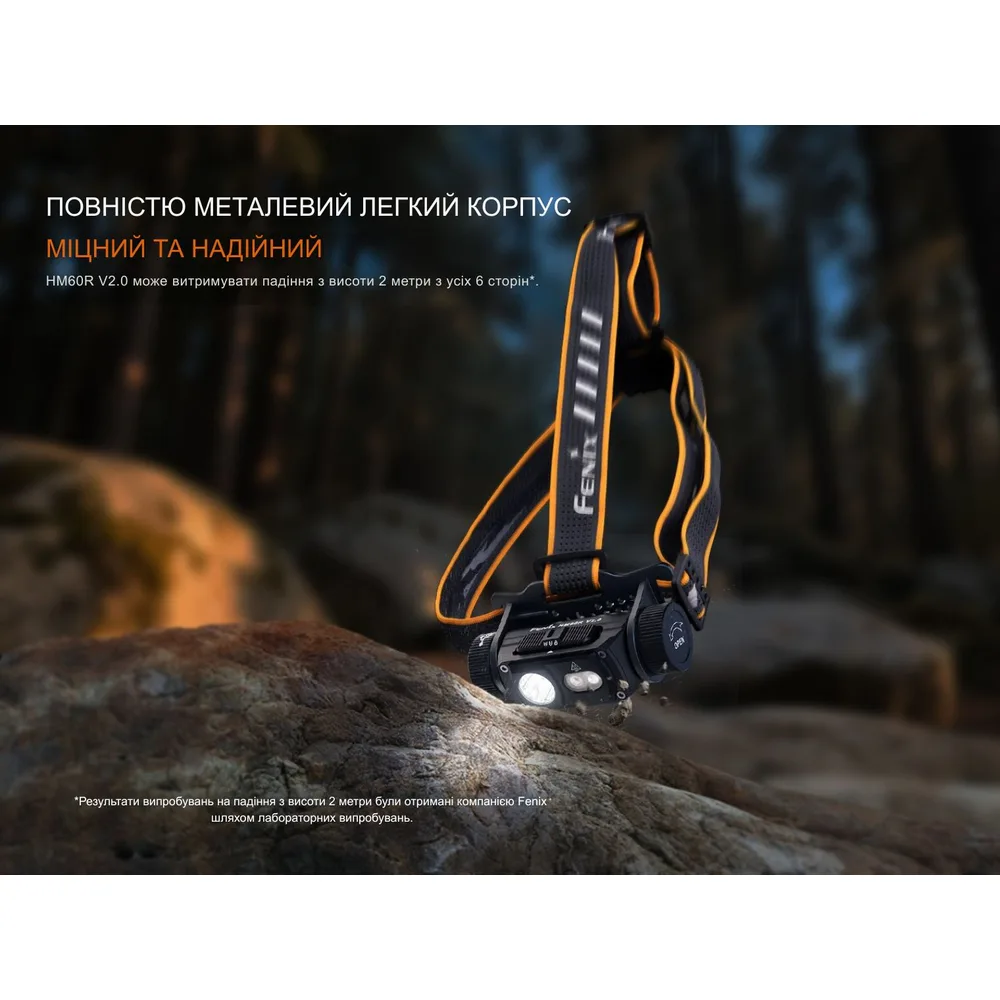 Налобный фонарь Fenix алюминий 88х45х45 мм белый красный