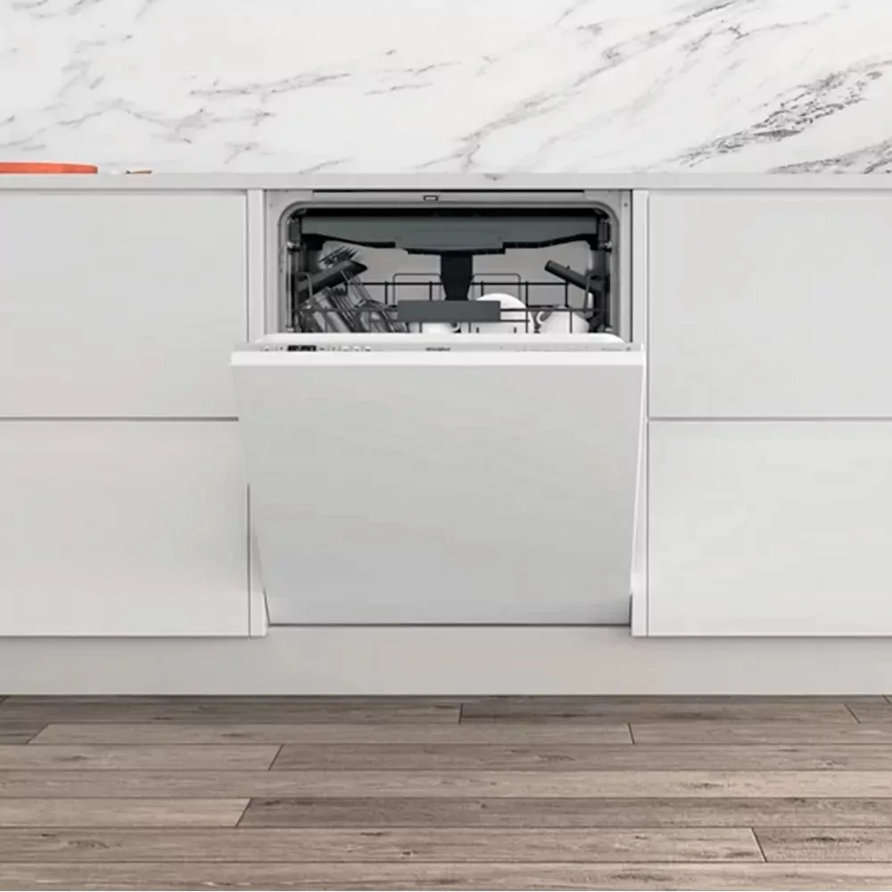 Вбудована посудомийна машина Whirlpool на 14 комплектів, клас енергоефективності A+++, ширина 60 см, з дисплеєм та третім кошиком,