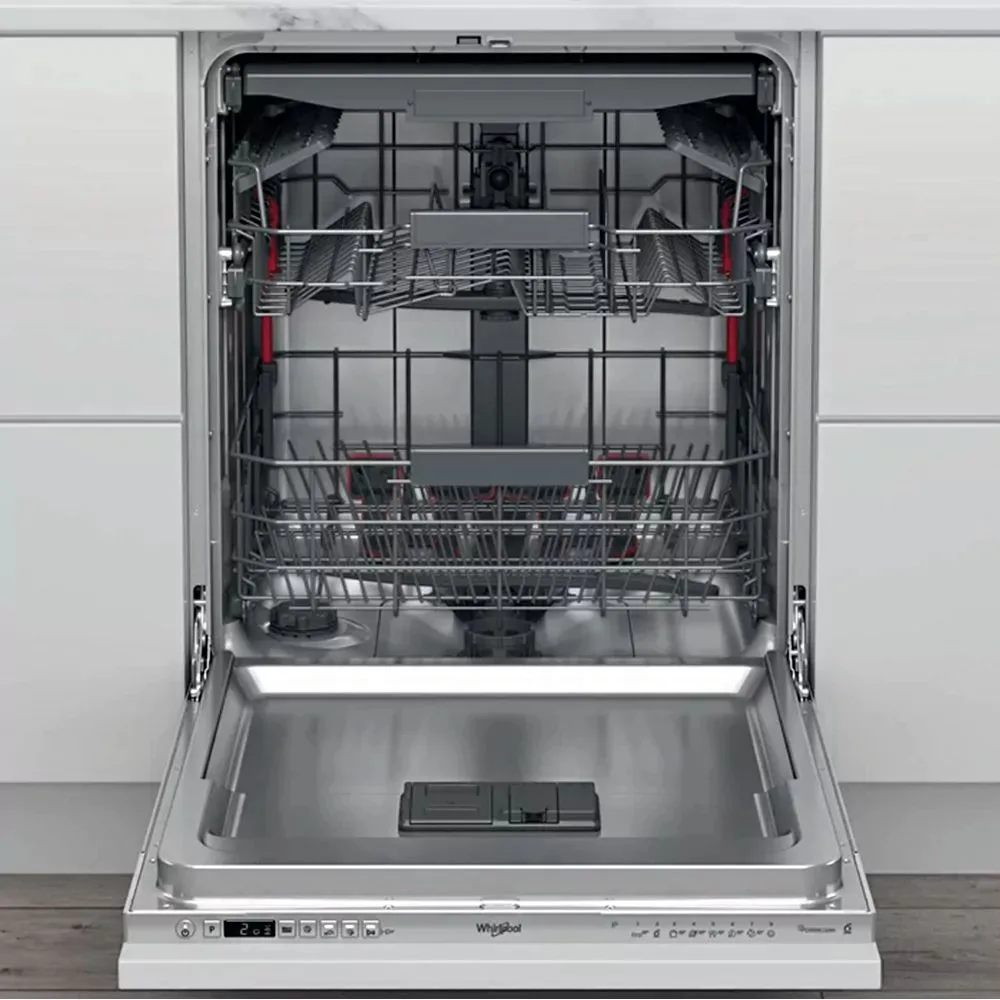 Вбудована посудомийна машина Whirlpool на 14 комплектів, клас енергоефективності A+++, ширина 60 см, з дисплеєм та третім кошиком,