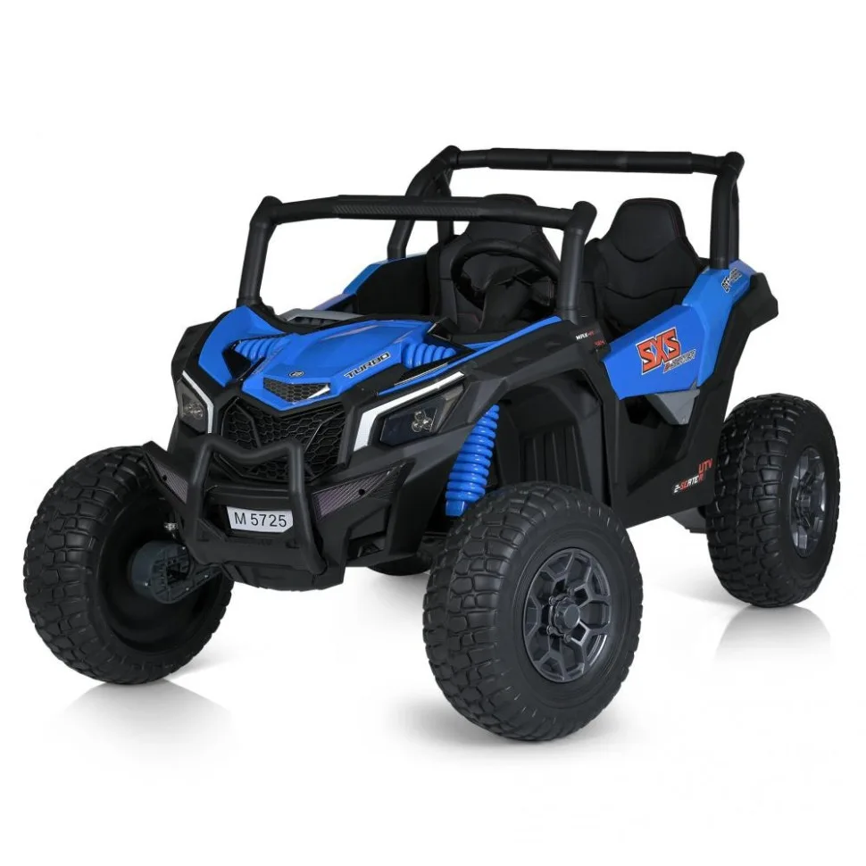 Дитячий електромобіль Джип Bambi Racer 4WD 24V 131x43x77 см Синій