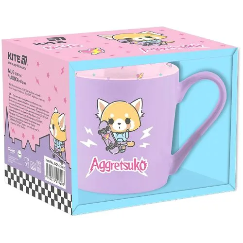 Чашка 400 мл Kite аніме Aggretsuko керамічна для гарячих напоїв кухоль для чаю та кави