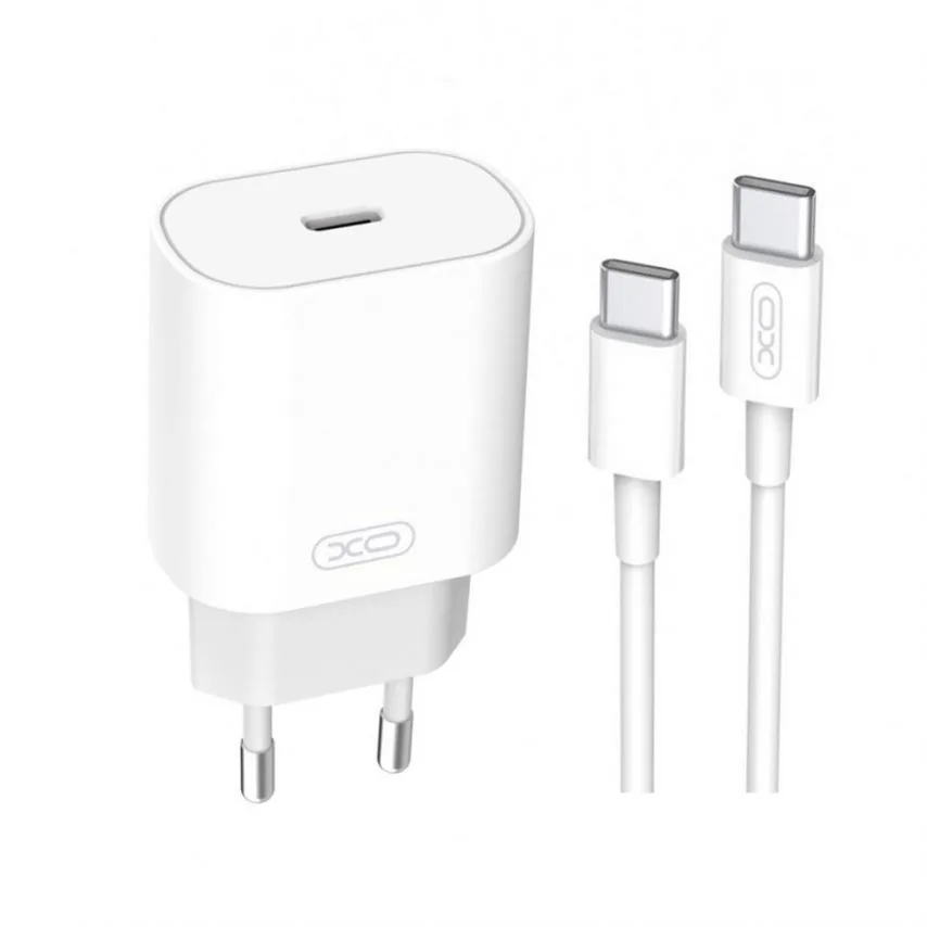 Зарядний пристрій XO 25W Type-C 1м білий