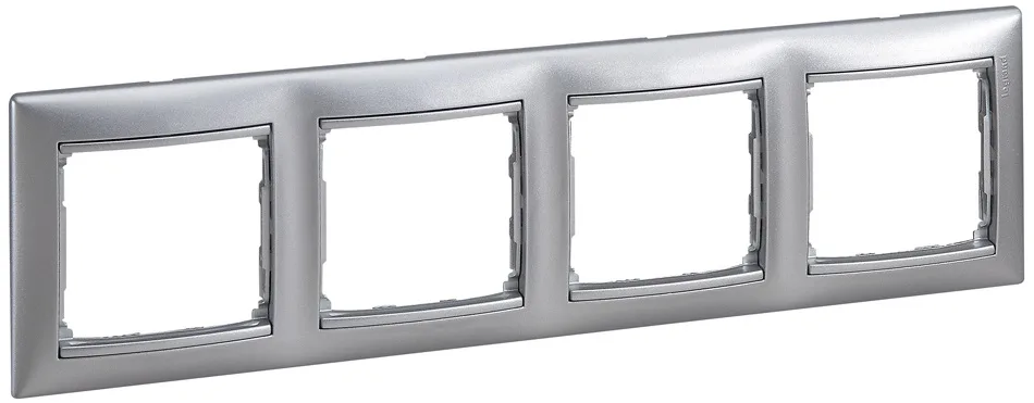 Рамка 4 пости Legrand Valena Classic, алюміній