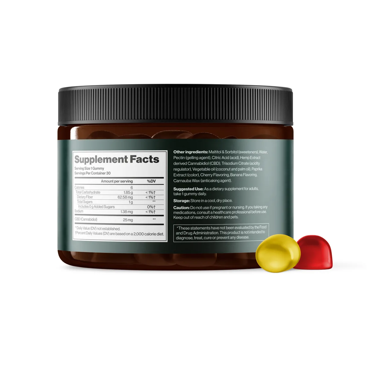 CBD Gummies Full Spectrum 750 mg Mind Shi Веганские 30 штук Вишня и Банан