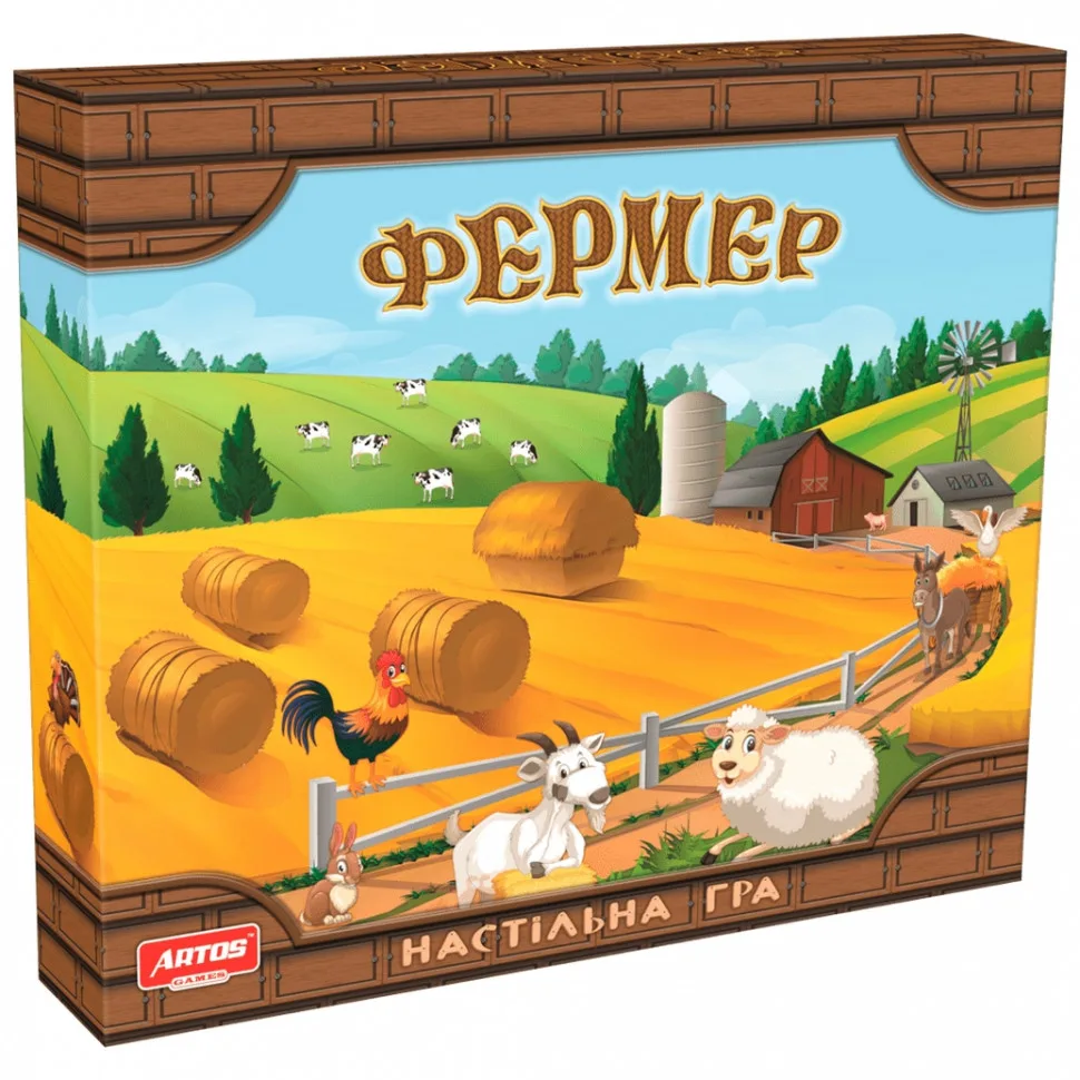 Настільна гра Artos games картон 40 фігурок тварин багатошарова кольорова