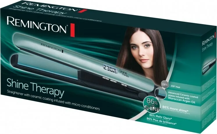 Випрямляч волосся Remington Shine Therapy, потужність понад 300 Вт, температура 150-230°C, цифровий дисплей, керамічне покриття, с