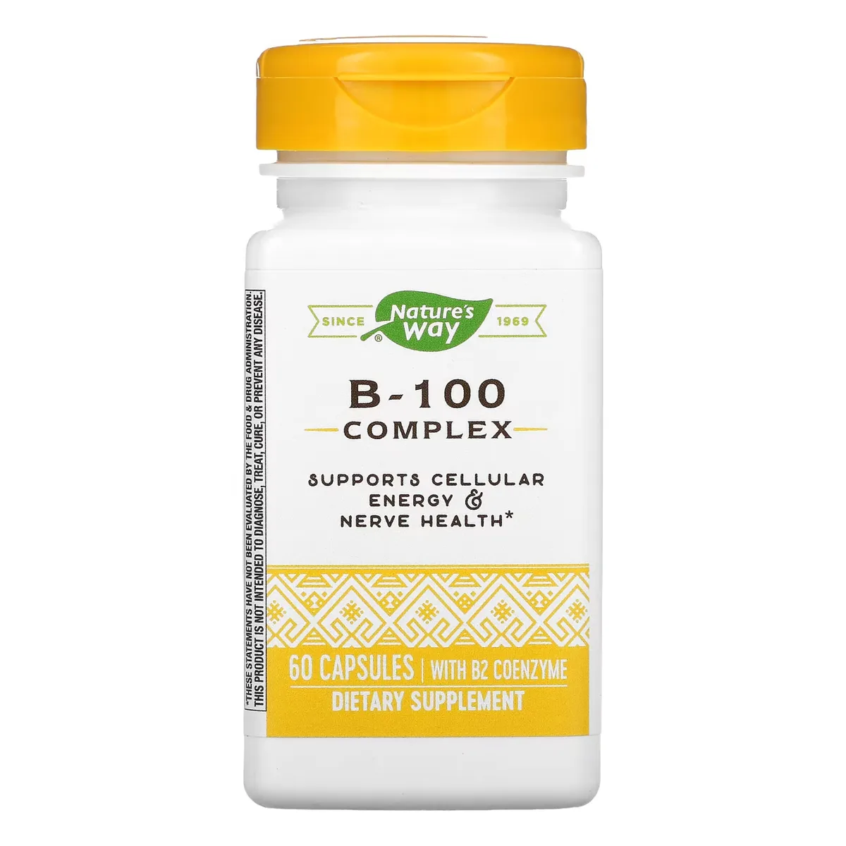 Комплекс витаминов группы B Nature's Way 60 капсул Без глютена