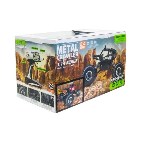 Радіокерована машинка Off-Road Crawler чорна для дітей 8 років позашляховик на пульті керування