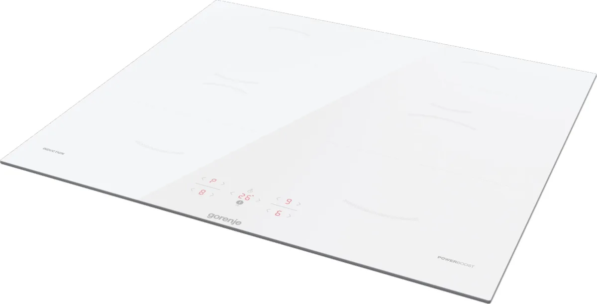 Індукційна варильна поверхня Gorenje 60 см біла сенсорна з PowerBoost AutoDetect