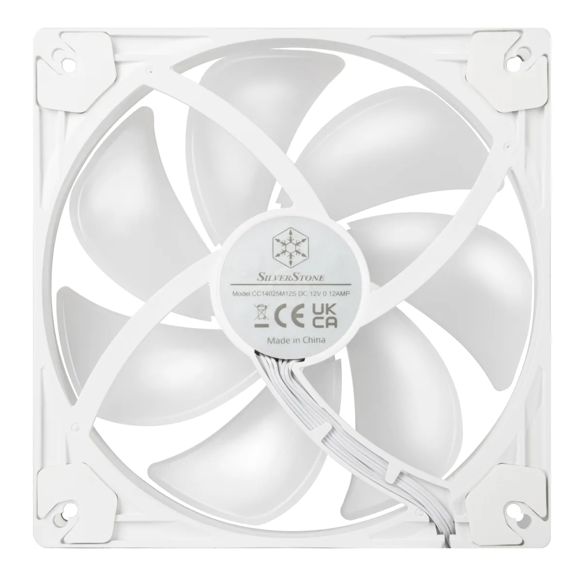 Корпусний вентилятор  SilverStone Vista VS140W ARGB, 140мм, 1600rpm, 4pin PWM, 3pin +5VARGB, 30.8dBa, білий
