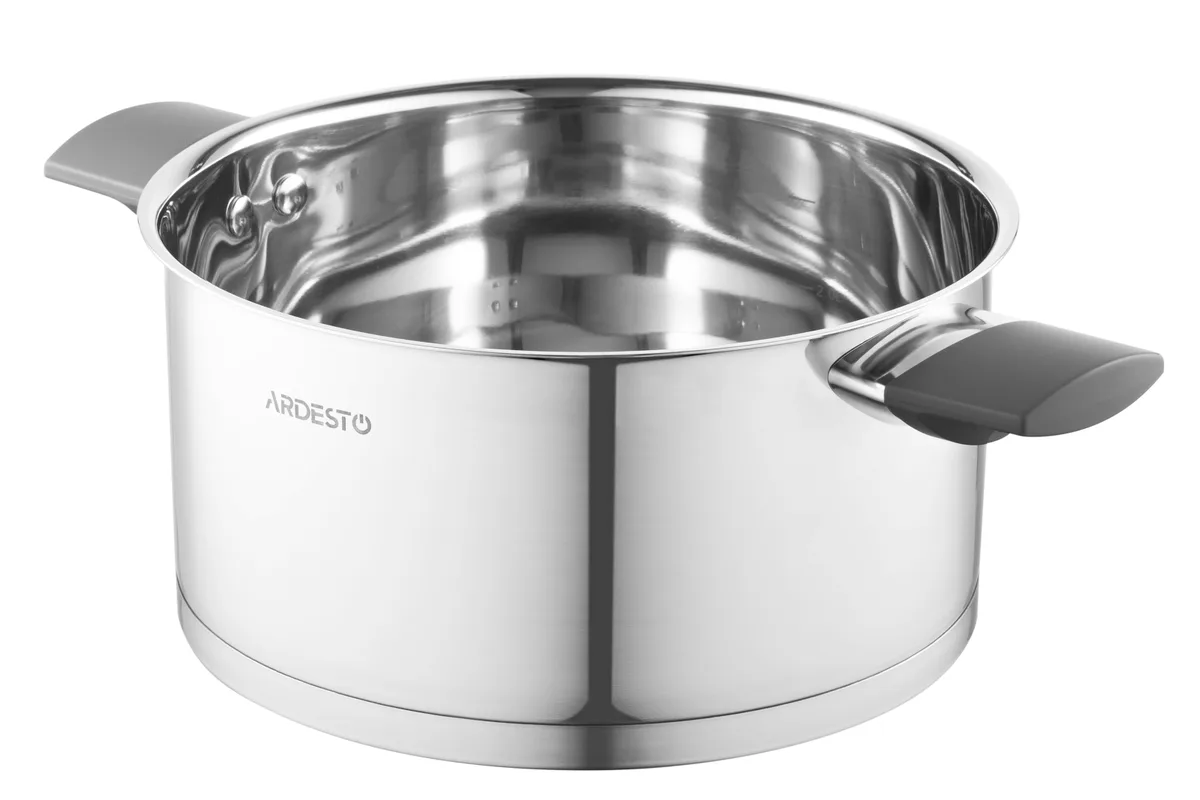 Кастрюля с прозрачной крышкой ARDESTO Gemini Trento, 39 л, из нержавеющей стали и бакелита