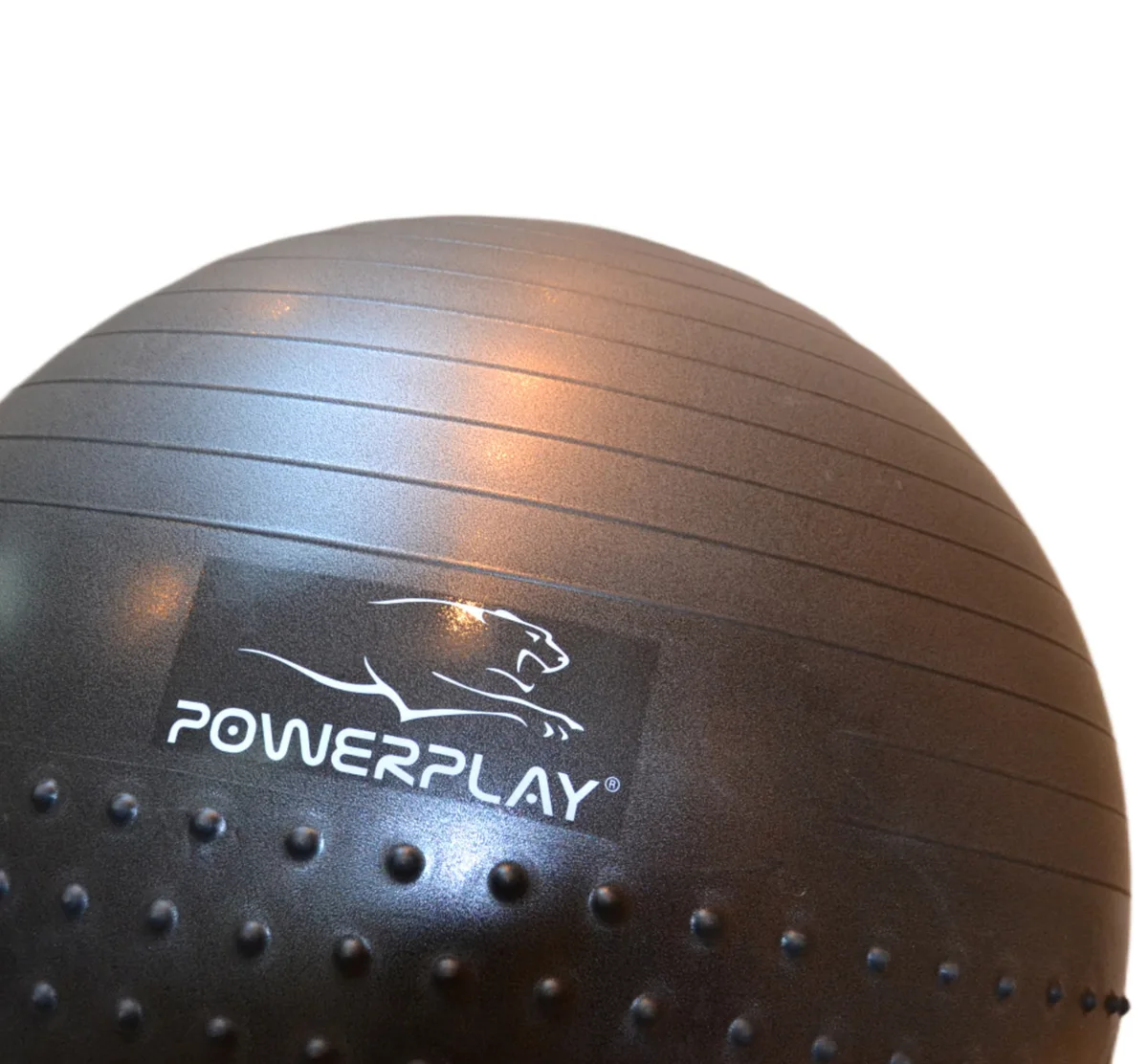 М'яч для фітнесу Active Point PVC 75 см Темно-сірий з помпою