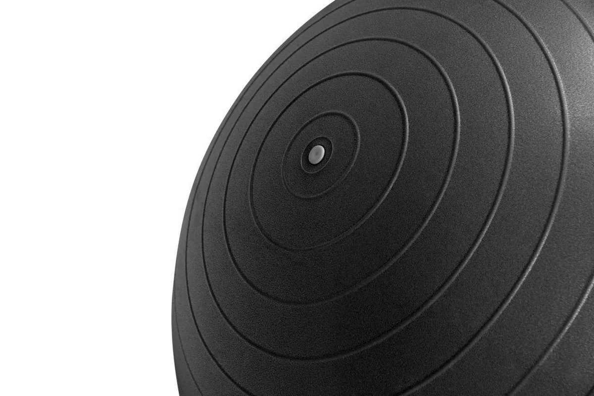 М'яч для фітнесу Active Point PVC 75 см Темно-сірий з помпою