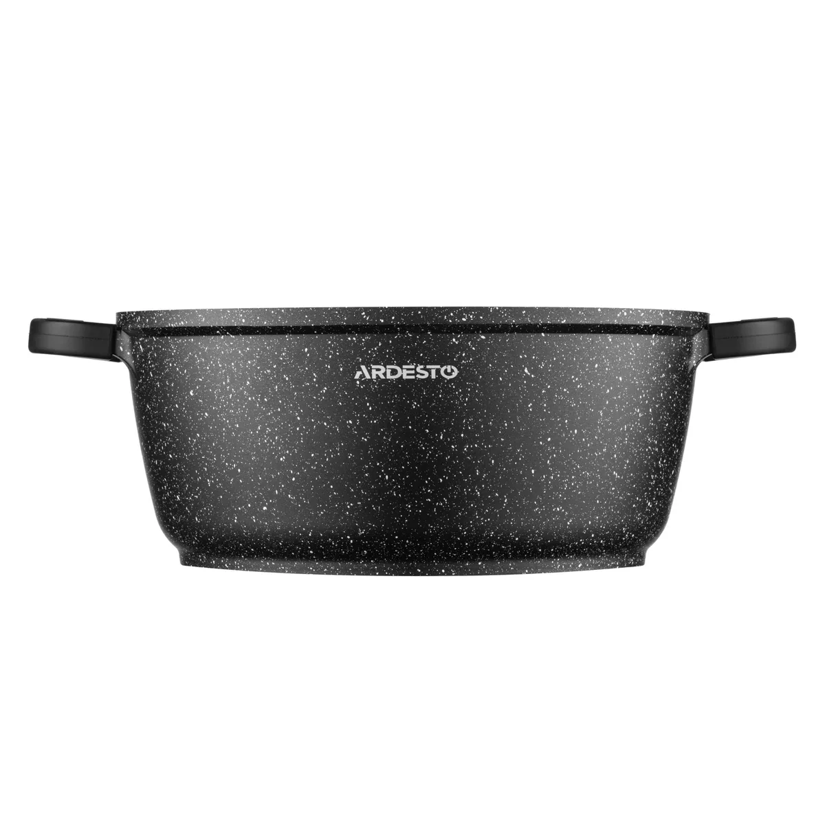 Каструля з прозорою кришкою ARDESTO Gemini Anzio, 5 л, алюмінієва, чорного кольору.