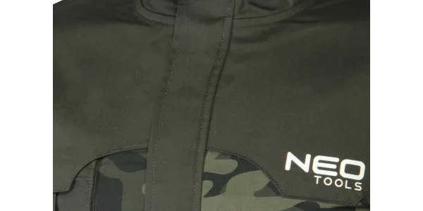 Куртка робоча Neo Tools Camo камуфляжна для чоловіків універсальна блуза з бавовни і поліестеру