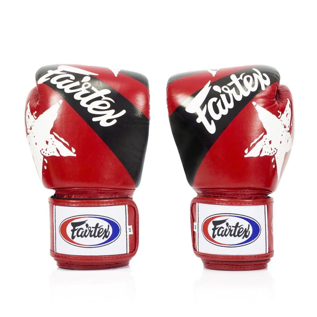 Боксерські рукавиці Fairtex натуральна шкіра 12 унцій червоні