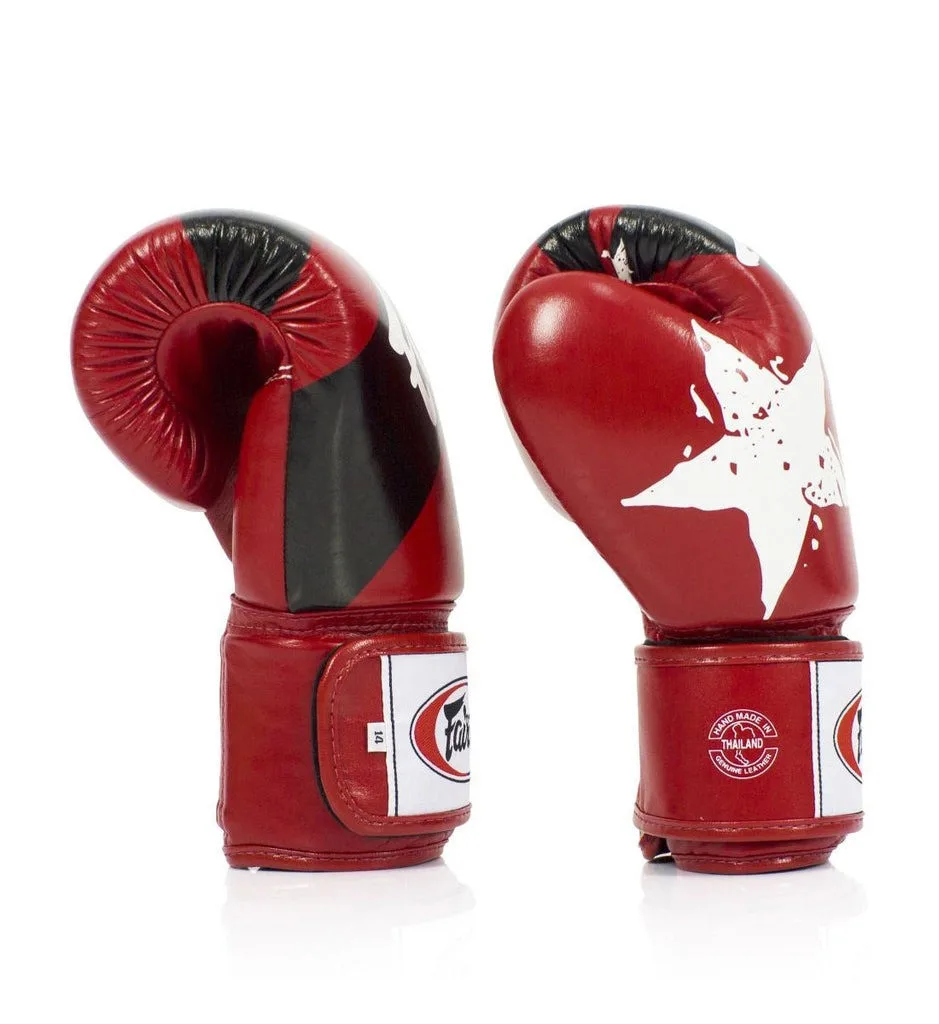 Боксерські рукавиці Fairtex натуральна шкіра 12 унцій червоні