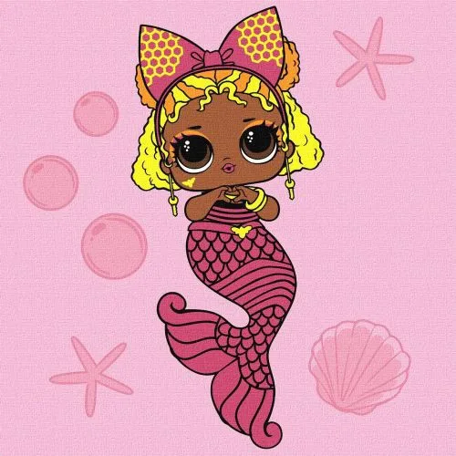 Картина по номерах L.O.L. Surprise Mermaids 40х40 см з фарбами металлік для творчості