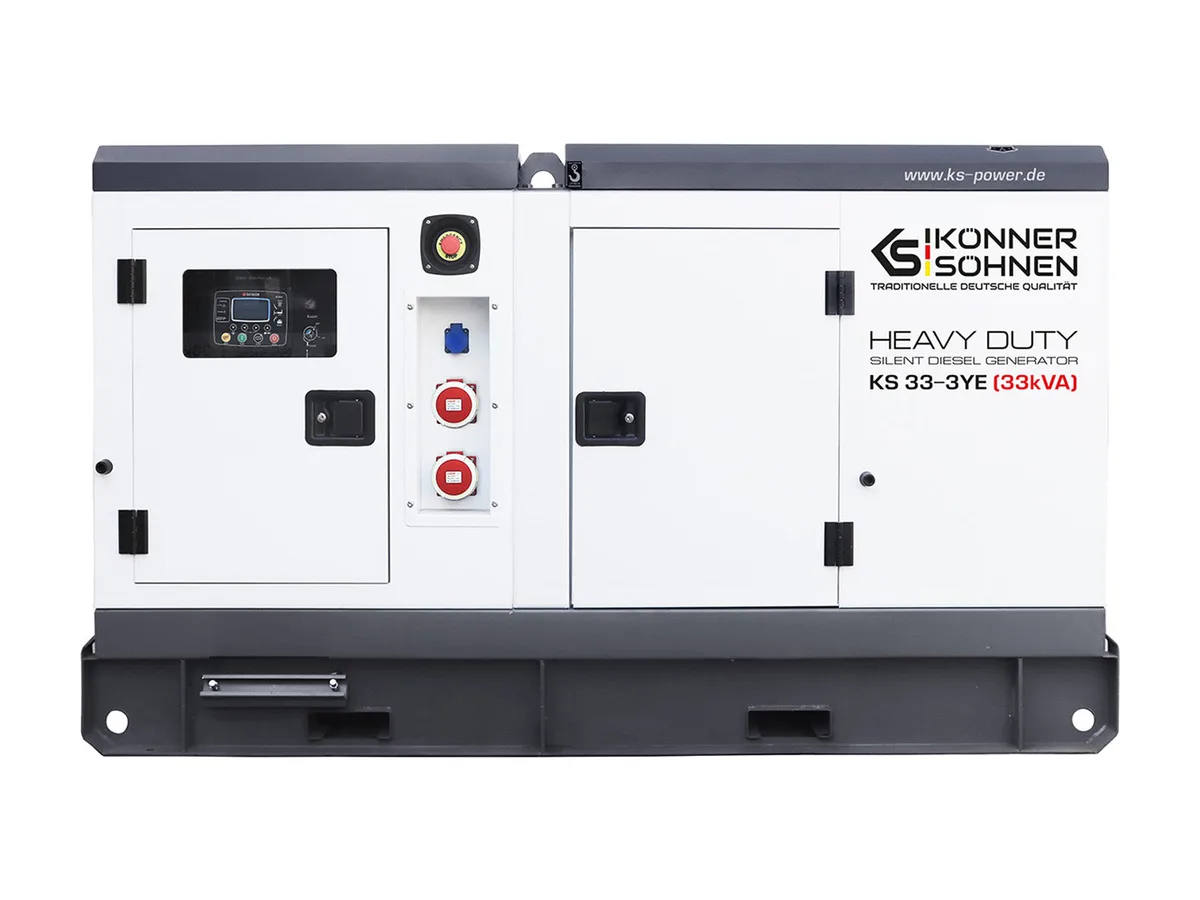 Дизельний генератор KonnerSohnen KS 33-3YE, 230/400В, 30кВА, 3 фази, електричний стартер, двигун YangDong, вага 978 кг.