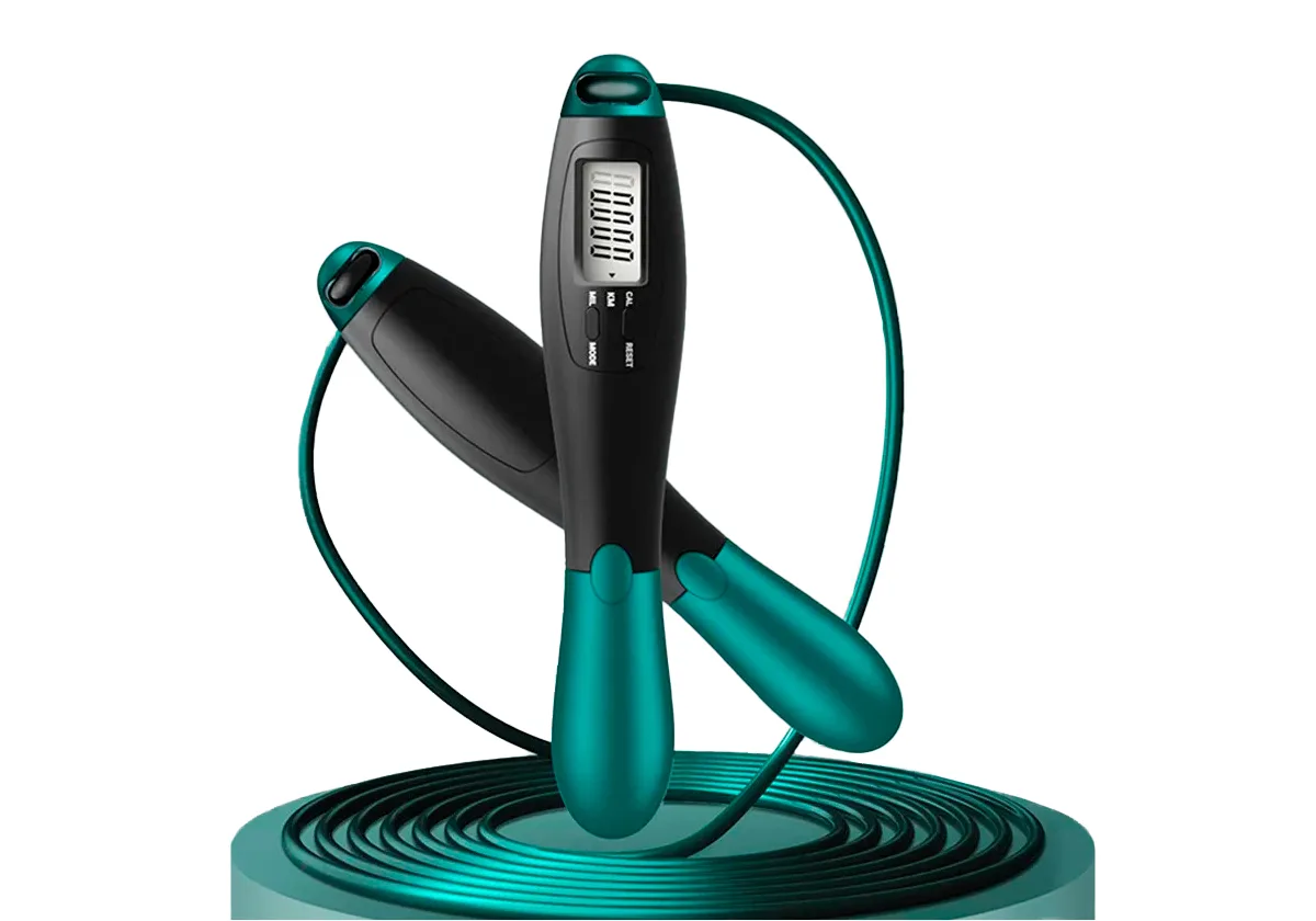 Швидкісна скакалка EasyFit сталевий трос 2,8 м чорний-зелений