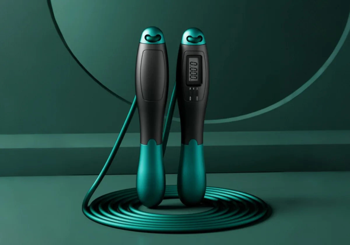 Швидкісна скакалка EasyFit сталевий трос 2,8 м чорний-зелений