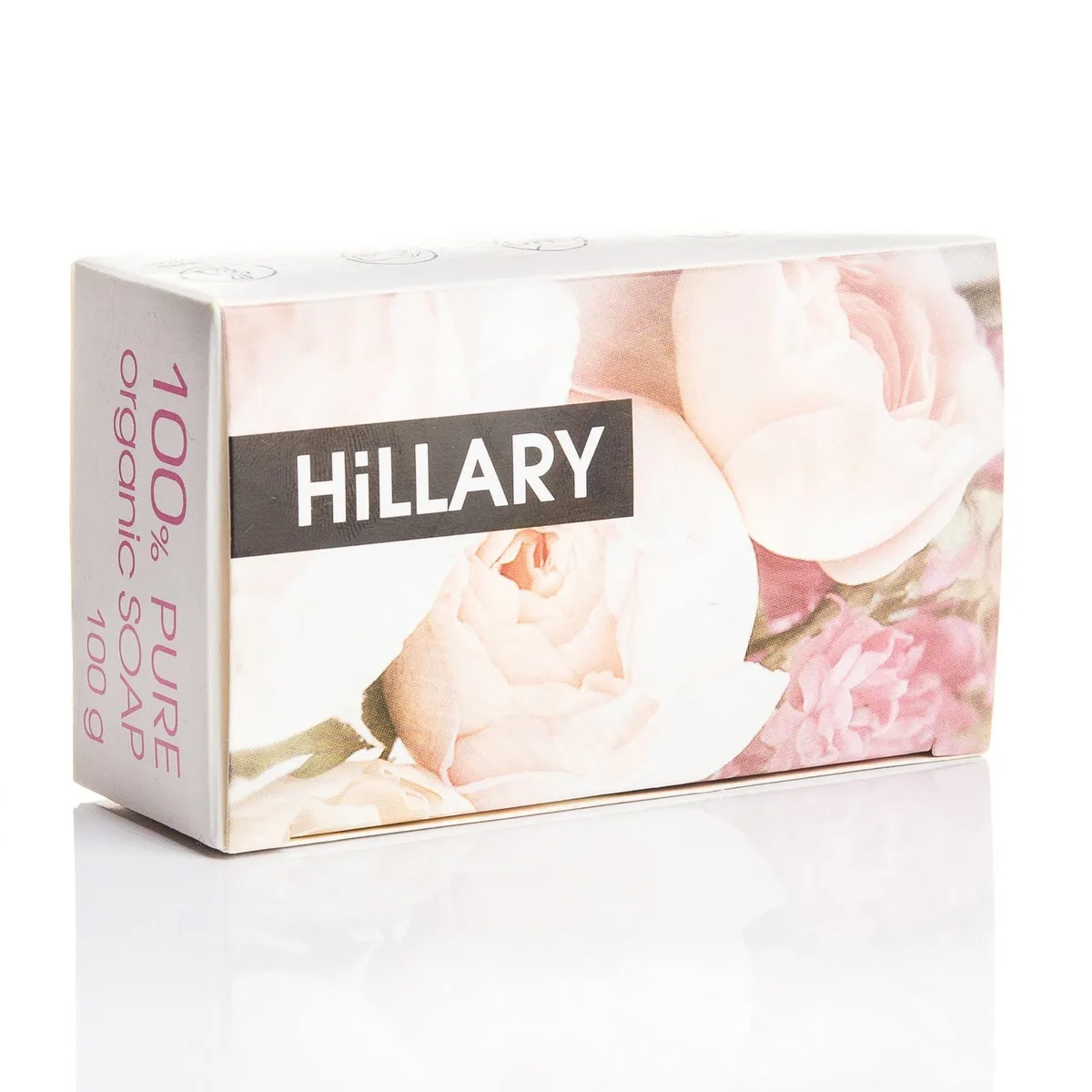 Парфюмированное натуральное мыло Hillary 130 г для очищения кожи с маслами оливы, кокоса и винограда.