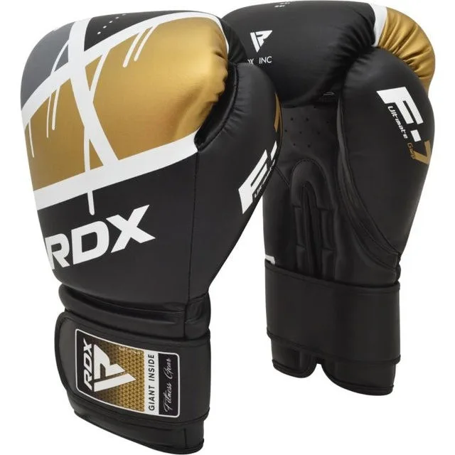 Боксерські рукавиці RDX PU 16 унцій Золоті