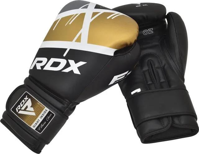 Боксерські рукавиці RDX PU 16 унцій Золоті