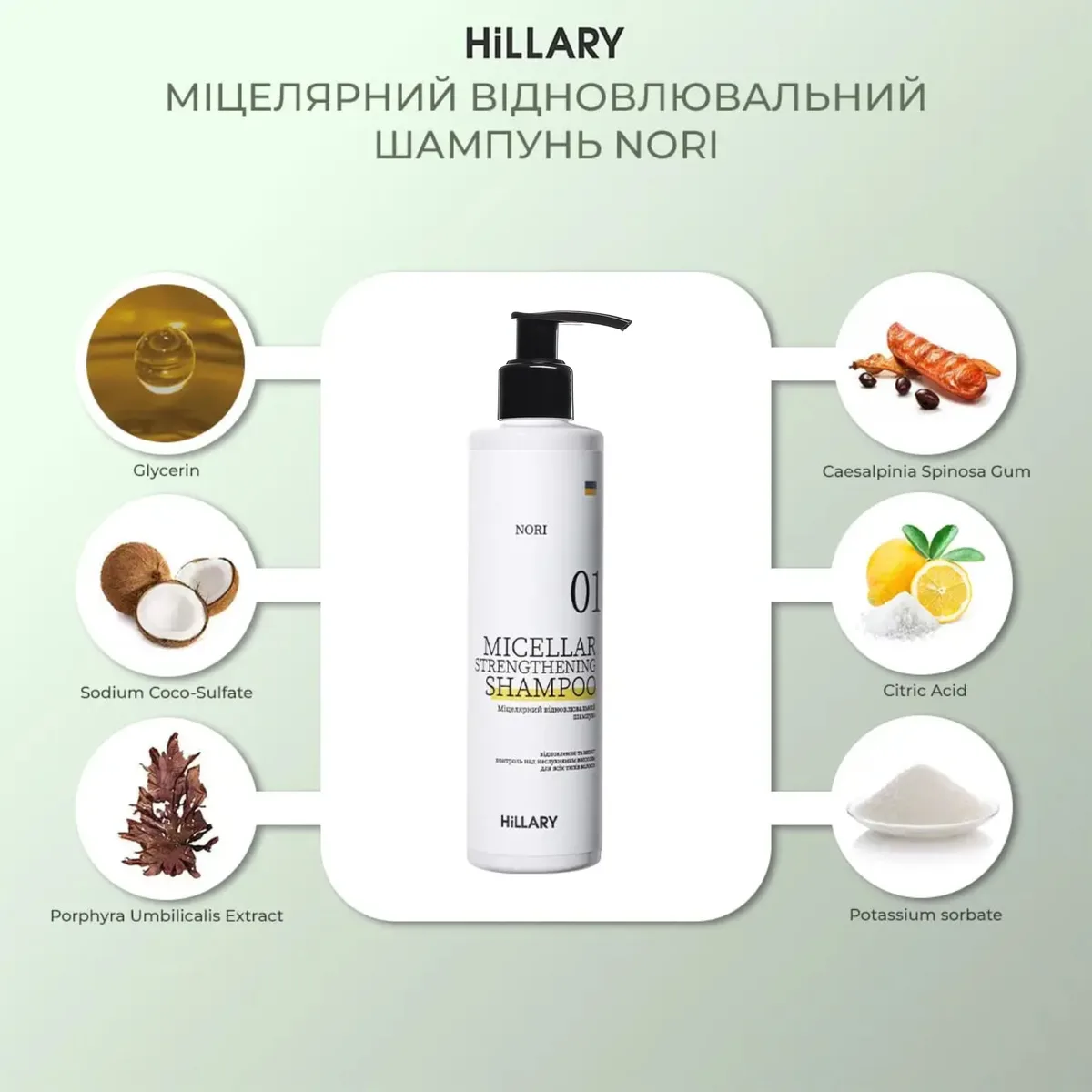 Подарочный набор Hillary Pure Beauty: шампунь, кондиционер, гель для душа для волос и кожи, очищение и увлажнение.