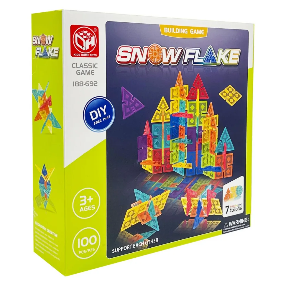 Дитячий конструктор YG Toys пластик 100 деталей 6,5х25х25 см кольоровий