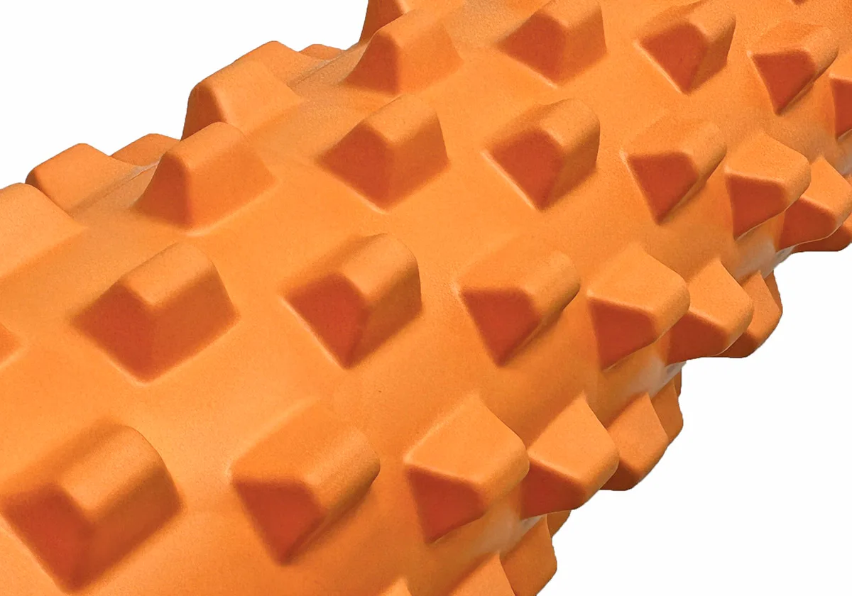Масажний ролик EasyFit EVA 45 см Оранжевий 3D поверхня