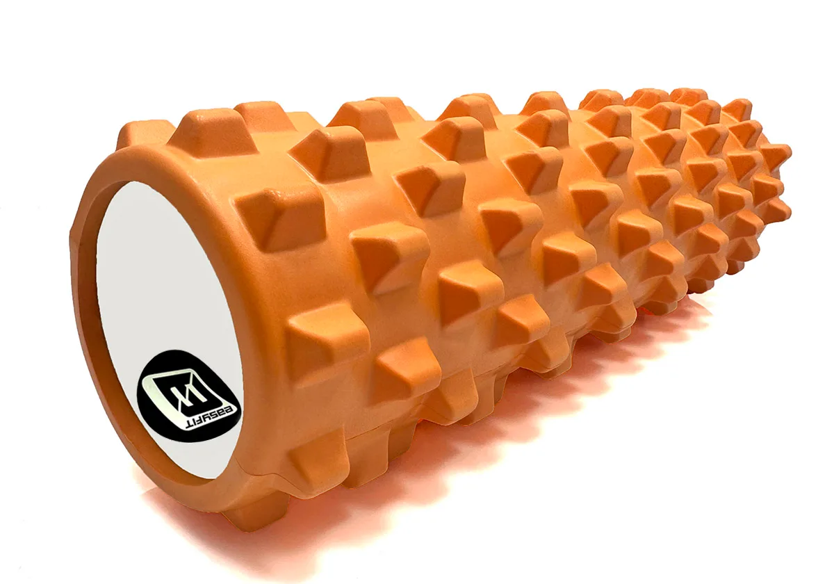 Масажний ролик EasyFit EVA 45 см Оранжевий 3D поверхня