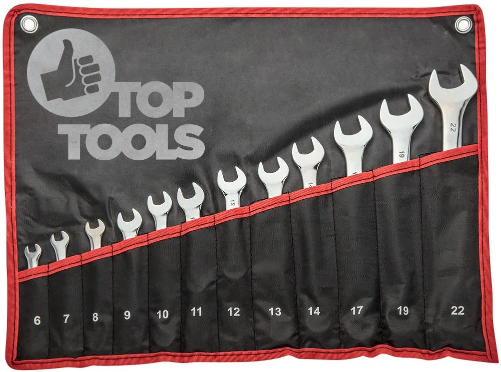 Ключі гайкові Top Tools комбіновані 6-22 мм набір 12 шт чохол для зберігання