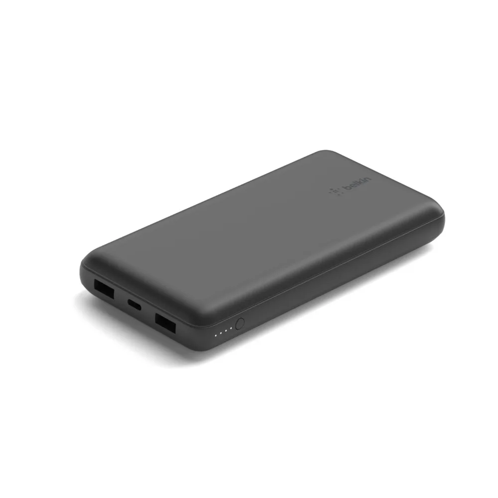 Акумулятор портативний літій-іонний Power Bank Belkin 20000мА·год, 15Вт, 2хUSB-A/USB-C, чорний