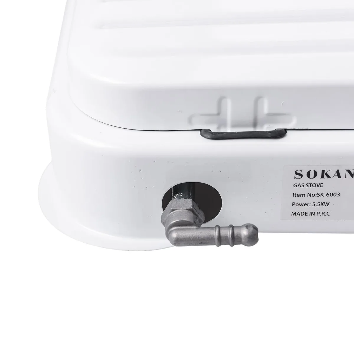 Настільна газова плита Sokany 3 конфорки 5.5 кВт Метал Білий 57.5х27.5х8 см