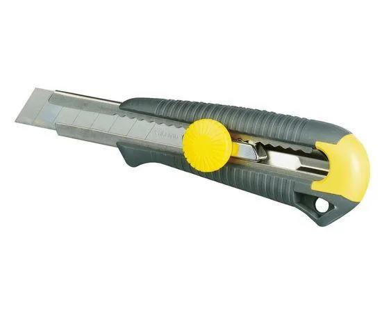 Ніж Stanley пластик 18 мм сегментоване лезо з металевою направляючою