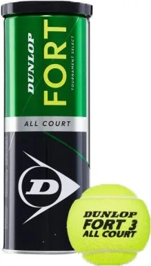 М'ячі для тенісу Dunlop гума 3 balls жовті метал банка