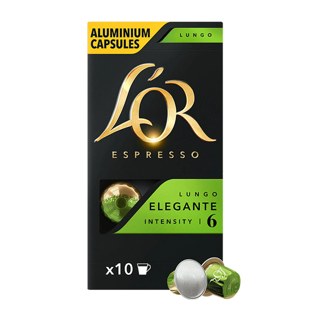 Кава L`OR капсули, Lungo Elegante, арабіка, 10 шт, для системи Nespresso.