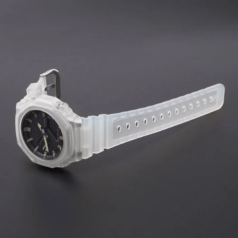 Ремешок Casio полимер 20,2 см полупрозрачный серебристый
