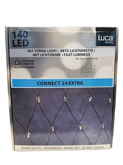Гірлянда сітка 2х2 м теплий білий світло Luca Lighting