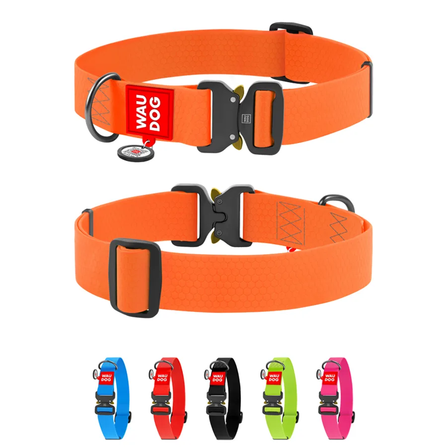 Нашийник WAUDOG Waterproof 40 мм Collartex 46-70 см помаранчевий