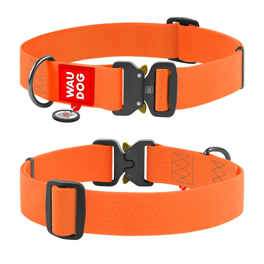 Нашийник WAUDOG Waterproof 40 мм Collartex 46-70 см помаранчевий